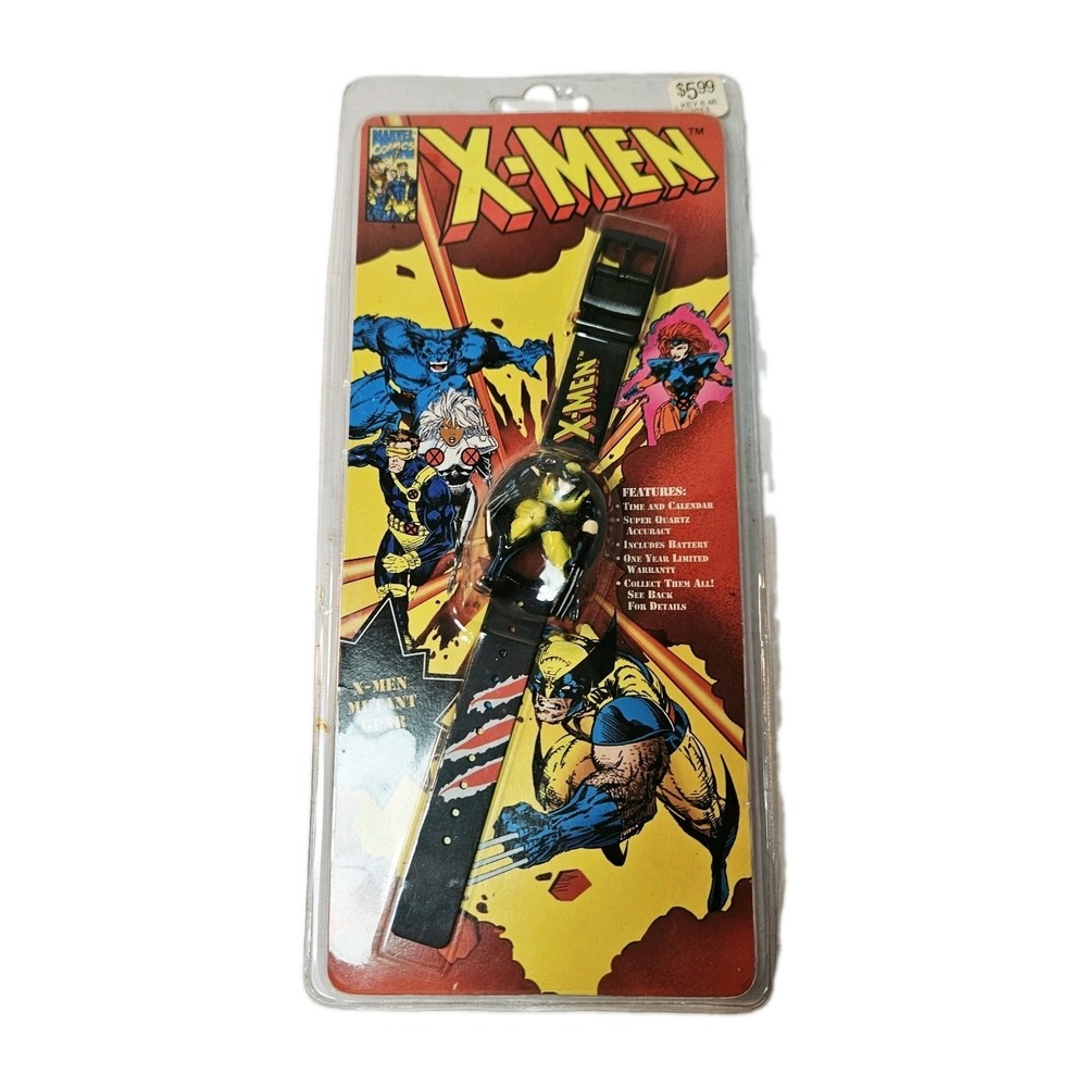 Marvel Comics X-Men Wolverine Mutant Gear 3D LCD Flip Up Watch 1994 90s Cartoon